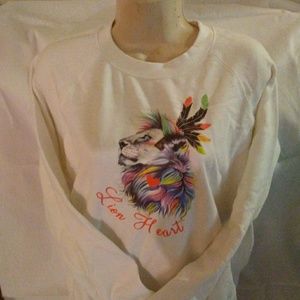 White shirt with native lion heart logo